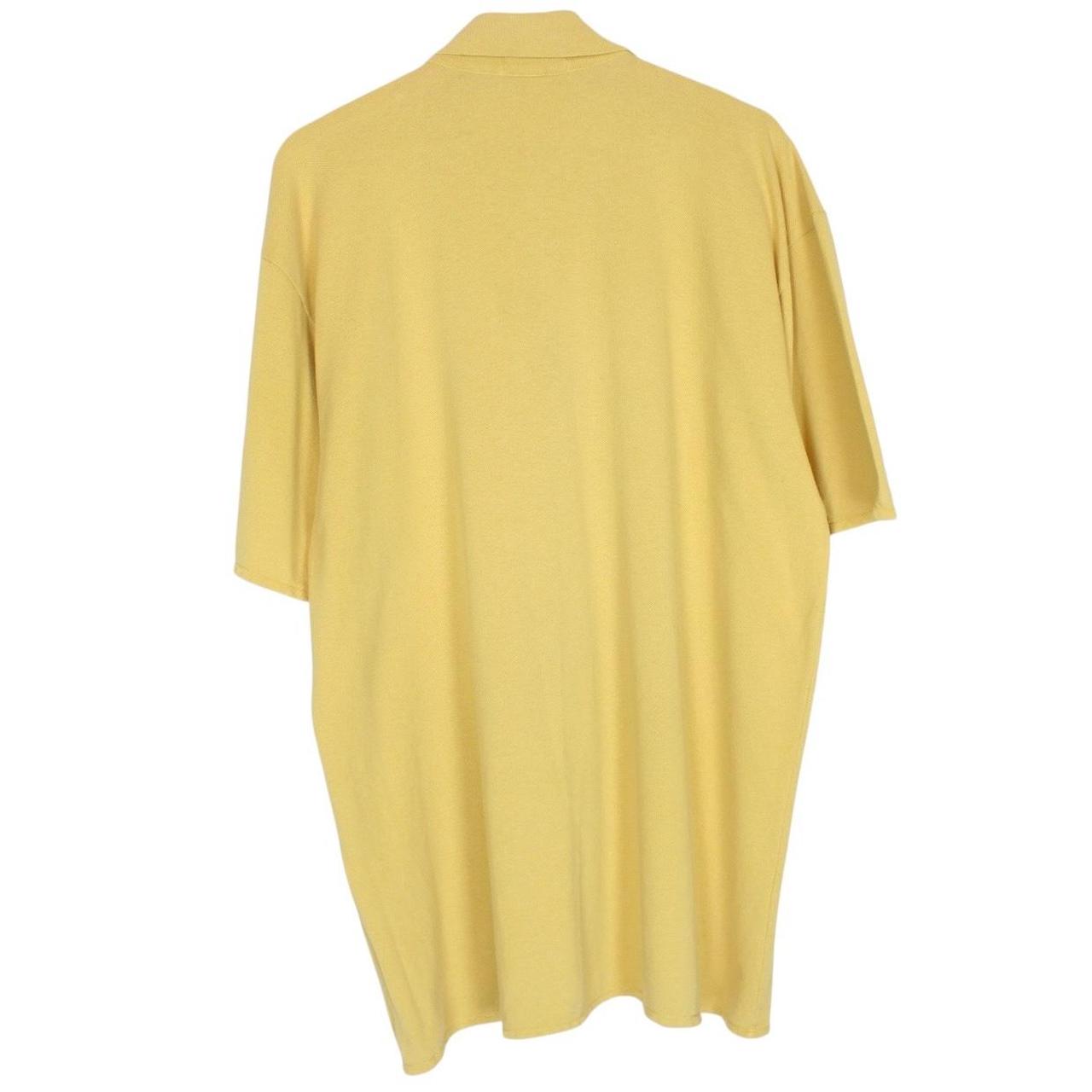 Vintage Stone Island Marina SS 1995 Yellow Short Sleeve 1/4 Zip Cotton Polo Shirt