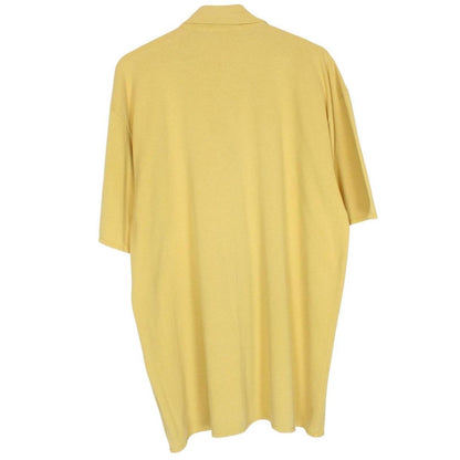 Vintage Stone Island Marina SS 1995 Yellow Short Sleeve 1/4 Zip Cotton Polo Shirt