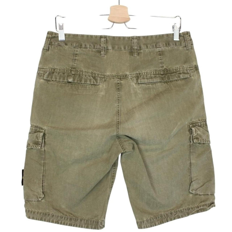 Stone Island SS 2021 Khaki Brown Bermuda Cotton Cargo Shorts