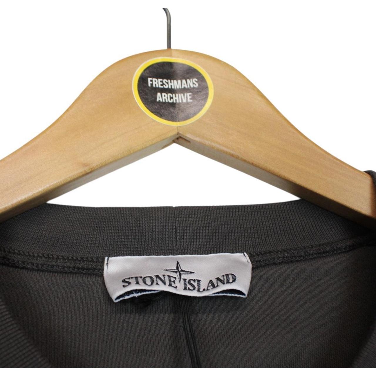 Stone Island Grey Cotton Crew Neck Sweatshirt Jumper