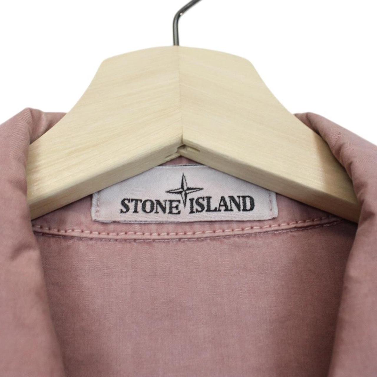 Stone Island AW 2022 Pink Full Zip Cotton Overshirt Jacket