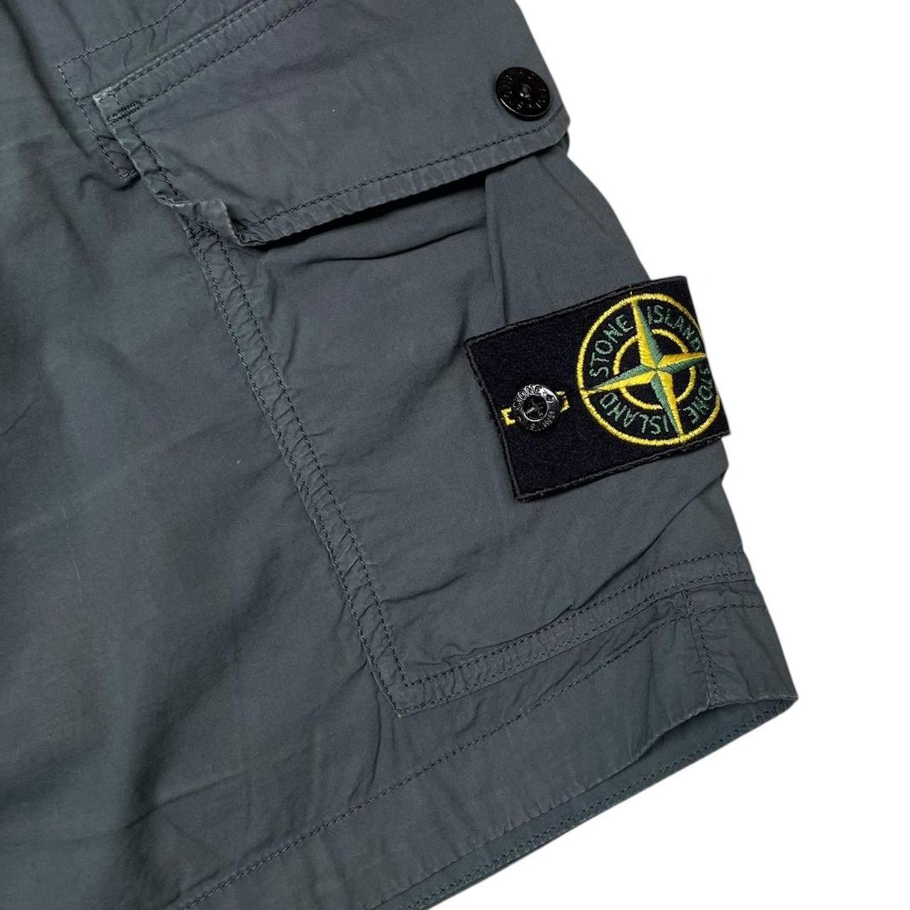 Stone Island SS 2018 Grey Bermuda Cotton Cargo Shorts