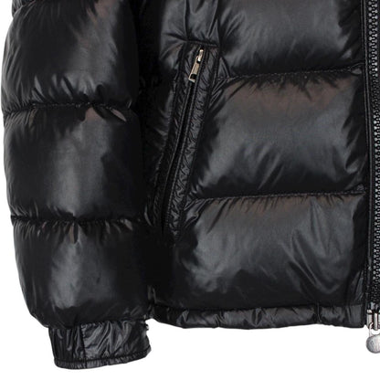 Moncler Maya Black Full Zip Hooded Down Puffer Jacket