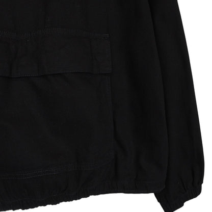 Givenchy Paris Black and Red Box Logo Cotton Smock Jacket