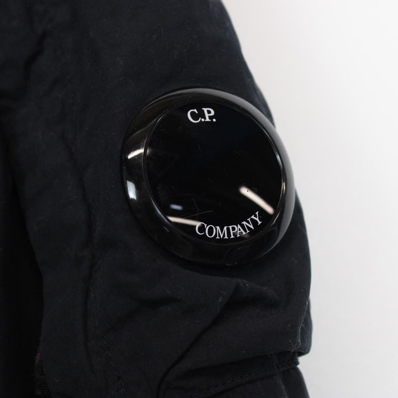 CP Company Navy Blue Full Zip Flatt Nylon Lens Bomber Jacket