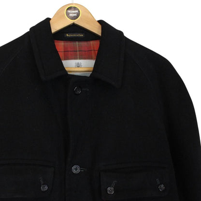 Vintage 80s Aquascutum Black Wool Coat