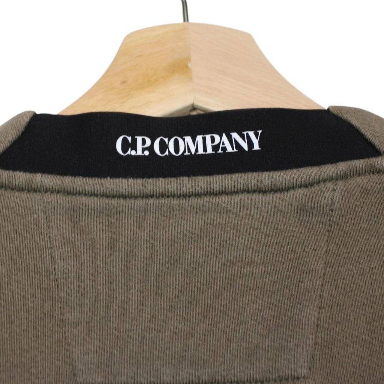 CP Company Khaki Brown Lens Cotton Sweatshirt Jumper
