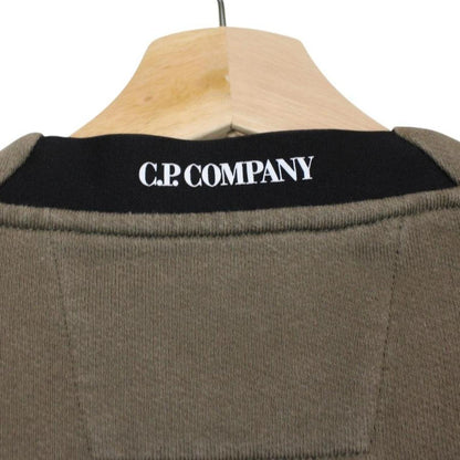 CP Company Khaki Brown Lens Cotton Sweatshirt Jumper