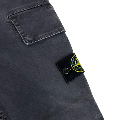 Stone Island AW 2022 Black Skinny Fit Cargo Trousers