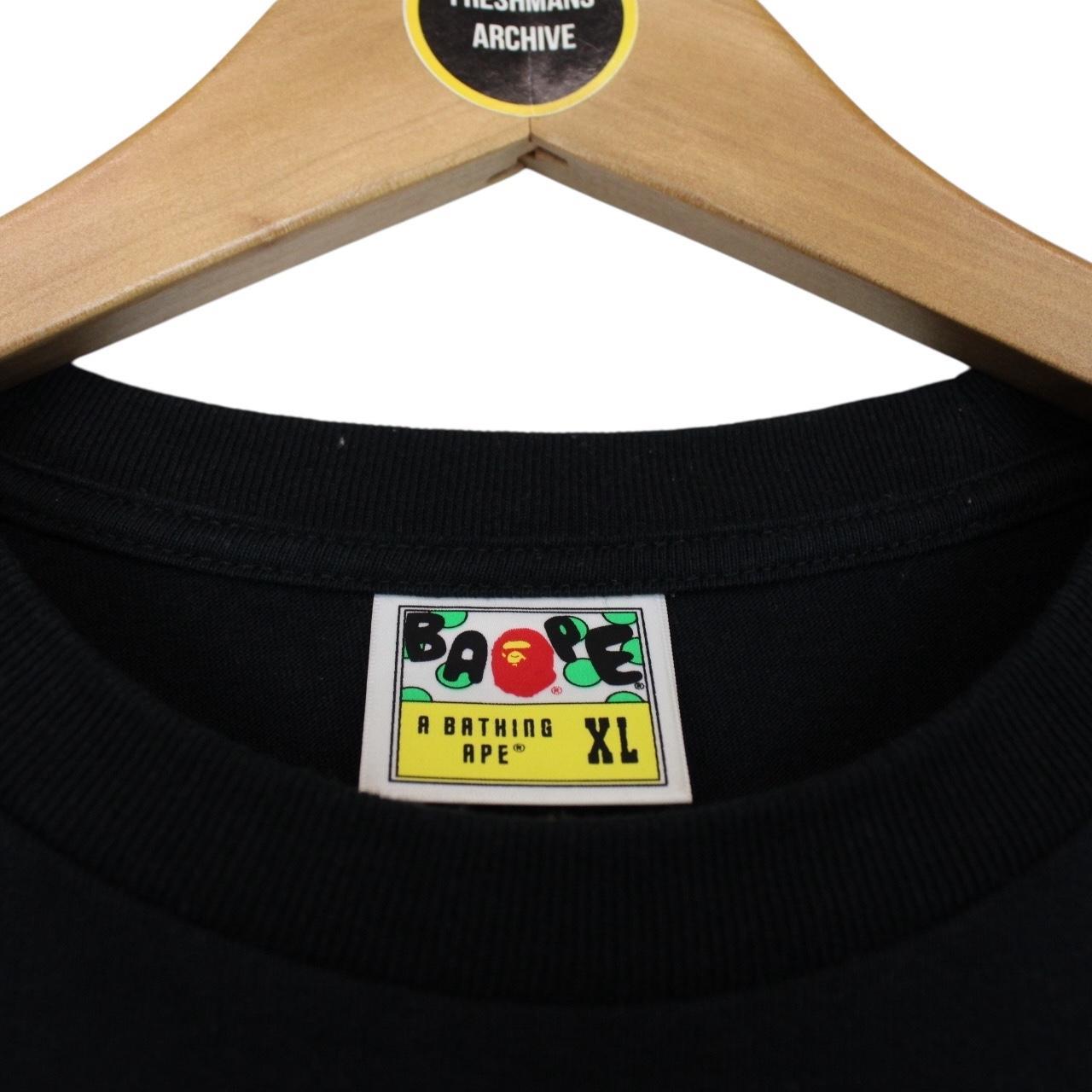 Bape Black and Multicoloured Marble Camo Graphic Short Sleeve T-Shirt