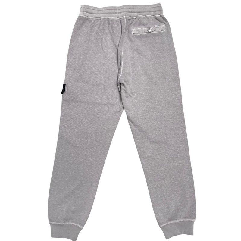 Stone Island SS 2024 Dust Grey Malfilé Garment Dyed Tracksuit Bottoms / Joggers