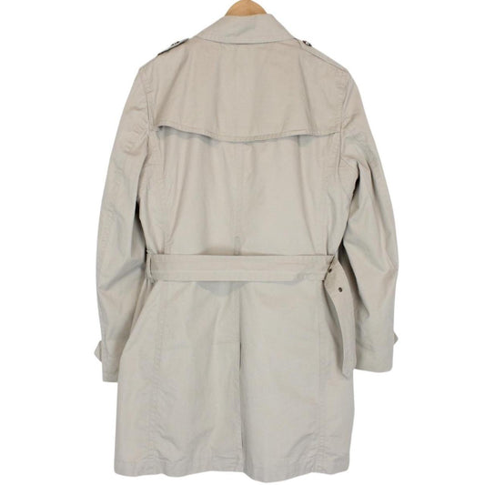 Burberry Brit Beige Nova Check Double Breasted Belted Trench Coat
