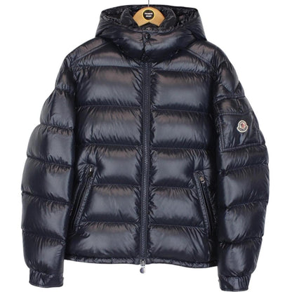 Moncler Maya Navy Blue Full Zip Hooded Down Puffer Jacket