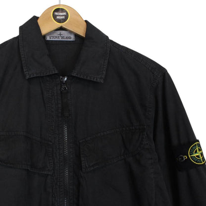 Stone Island AW 2022 Black Full Zip Cotton Overshirt Jacket
