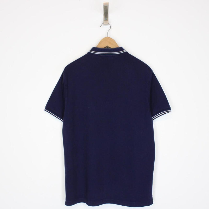 Stone Island Navy Blue Short Sleeve Compass Polo Shirt