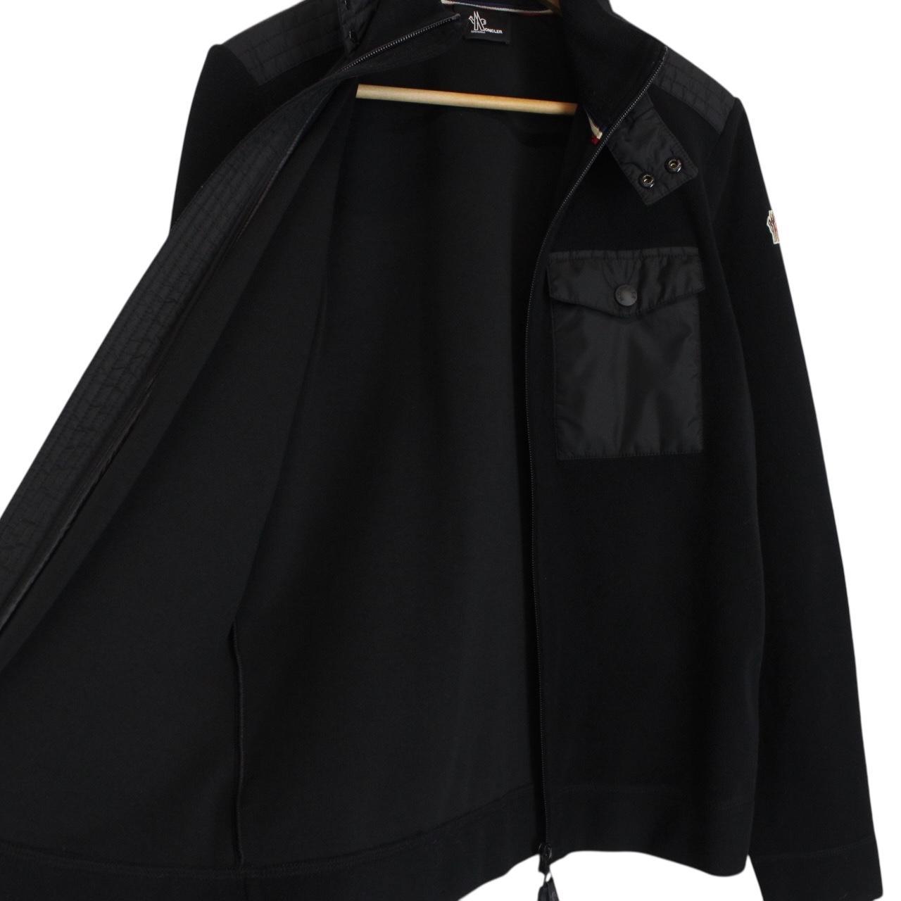 Moncler Grenoble Maglia Black Full Zip Technical Fleece Jacket