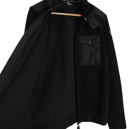 Moncler Grenoble Maglia Black Full Zip Technical Fleece Jacket