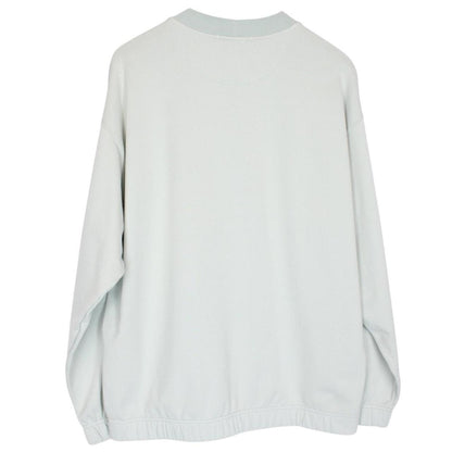 Stone Island Marina SS 2023 Light Blue Plated Dyed Cotton Sweatshirt Jumper