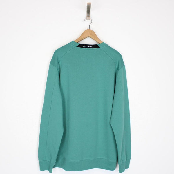 CP Company Green Goggle Lens Cotton Sweatshirt Jumper