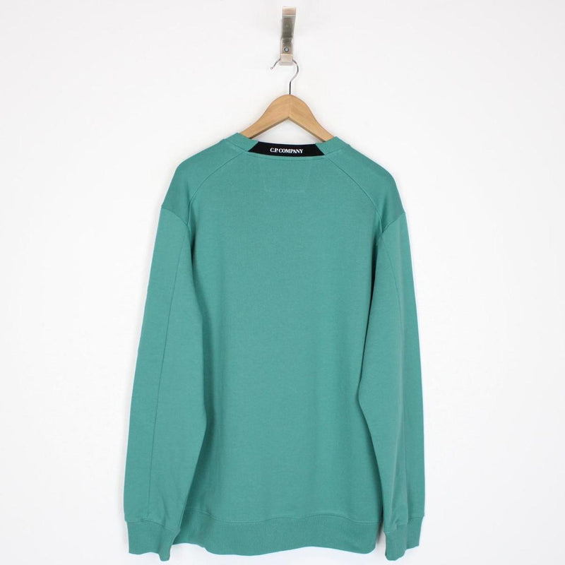 CP Company Green Goggle Lens Cotton Sweatshirt Jumper