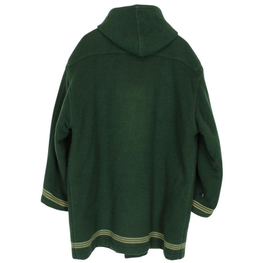 Vintage Stone Island AW 1986 Green Heavyweight Wool Montgomery Duffle Coat