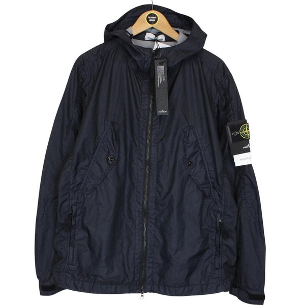 Stone Island SS 2018 Membrana 3L TC Navy Blue Hooded Jacket