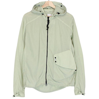 CP Company Pale Green Full Zip Chrome Nylon Garment Dyed Goggle Jacket