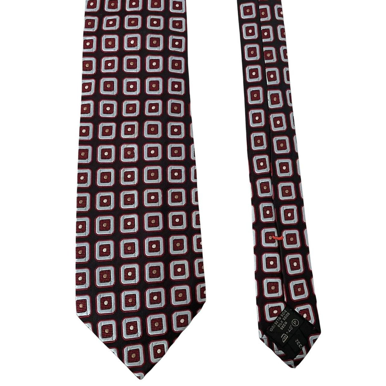 Ermenegildo Zegna Multicoloured Geometric Print Silk Tie