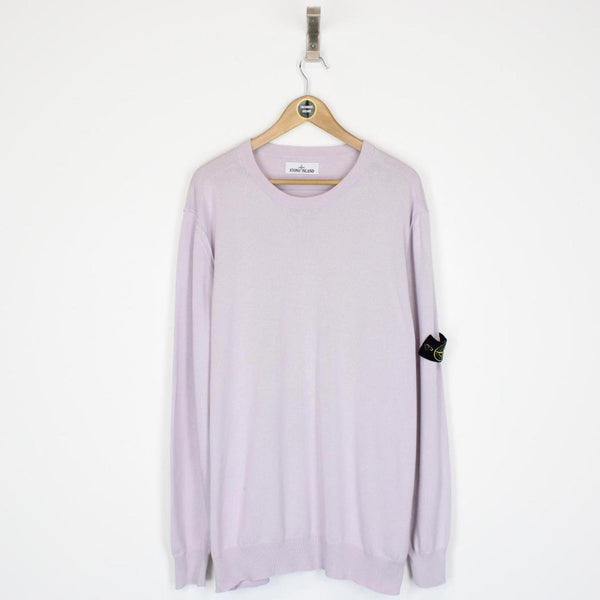 Stone Island SS 2022 Lilac Purple Knit Sweatshirt Jumper