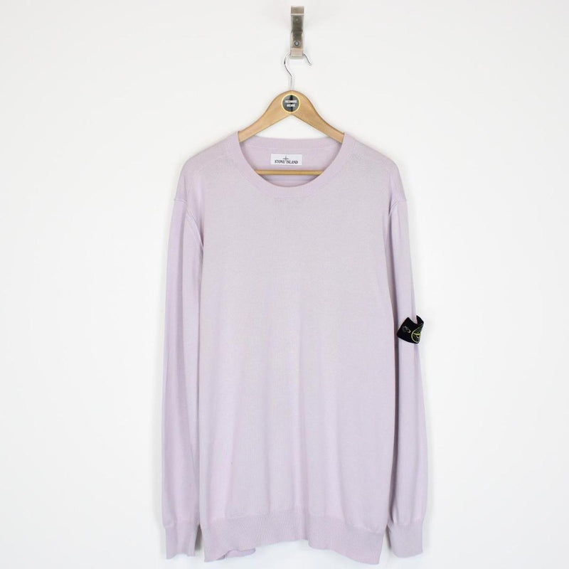 Stone Island SS 2022 Lilac Purple Knit Sweatshirt Jumper