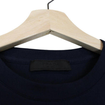 Prada Navy Blue Nylon Pocket Cotton Short Sleeve T-Shirt