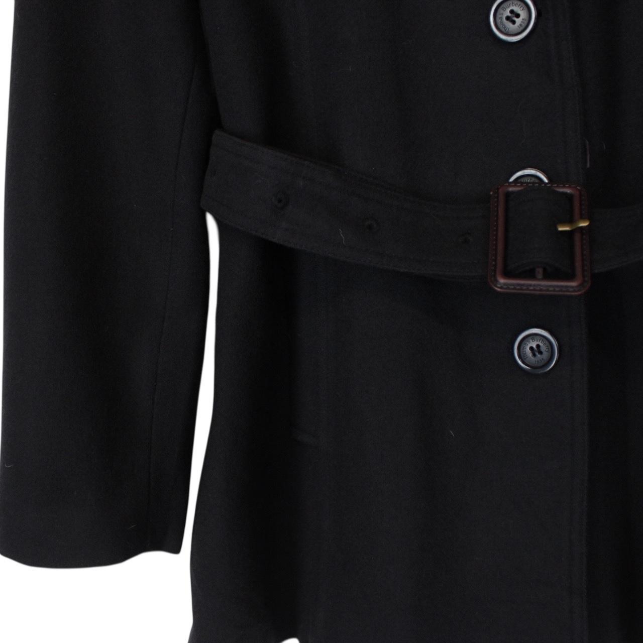 Vintage Thomas Burberry Navy Blue Wool Belted Coat