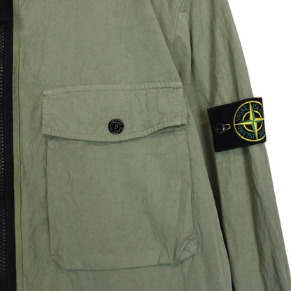 Stone Island SS 2019 Green Full Zip Cotton/Nylon Overshirt Jacket