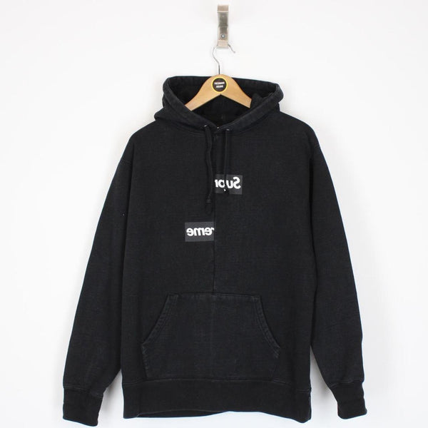 Supreme x Comme des Garçons 2018 Black and White Box Logo Hoodie Jumper