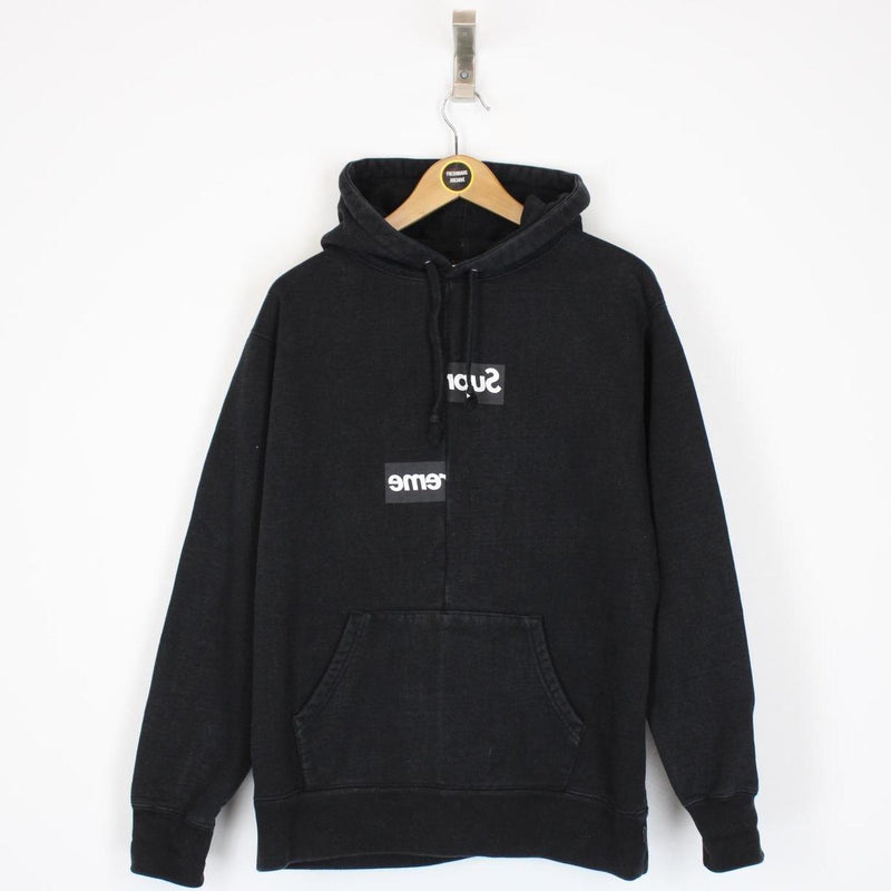 Supreme x Comme des Garçons 2018 Black and White Box Logo Hoodie Jumper