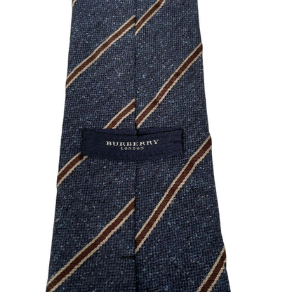 Vintage Burberry London Blue Striped Silk Tie