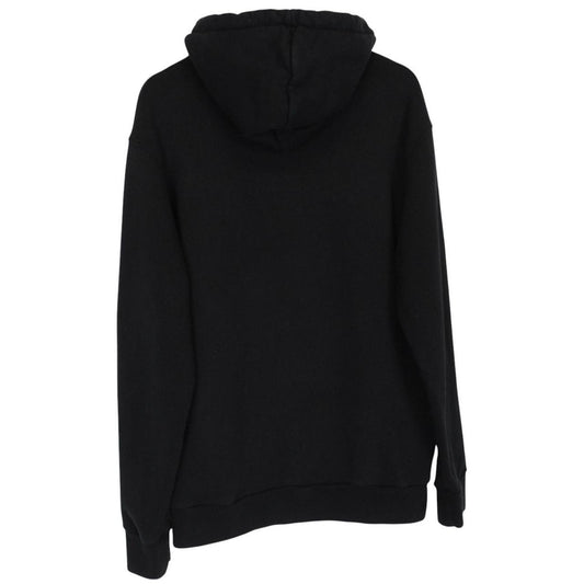 Palm Angels black and orange hoodie with Beverly Hills spray design and cotton material.