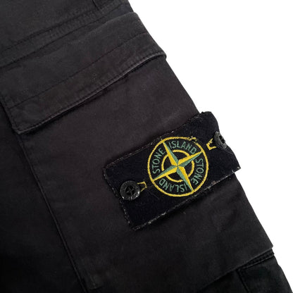 Stone Island AW 2022 Black RE-T Fit Cargo Trousers