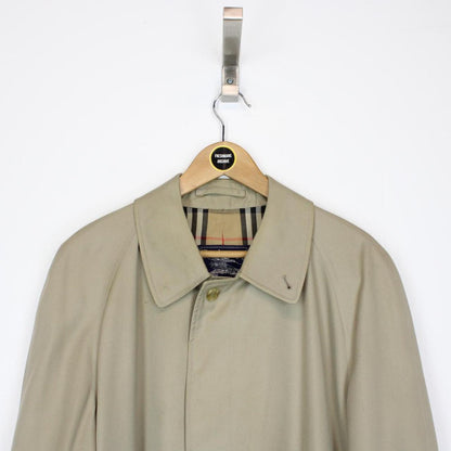 Vintage 90s Burberry Tan Brown Single Breasted Trench Coat