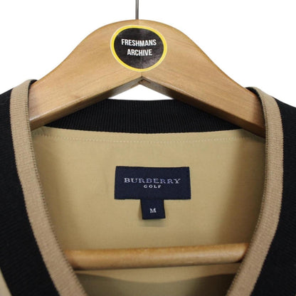 Vintage Burberry Golf Beige and Black Nova Check Pullover Vest Jacket