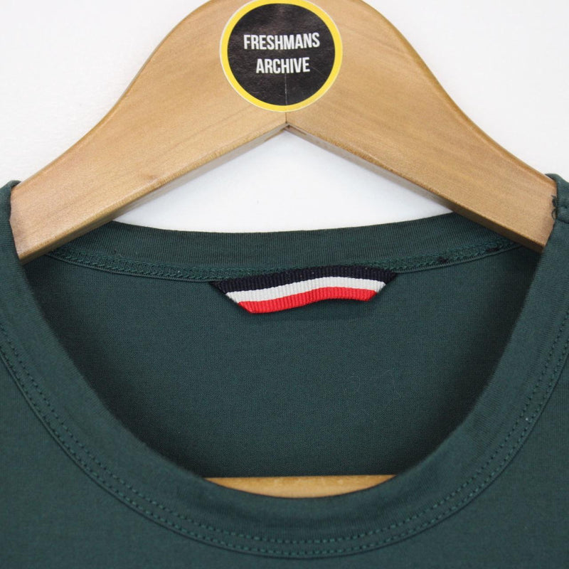 Moncler Maglia Green Embroidered Logo Short Sleeve T-Shirt