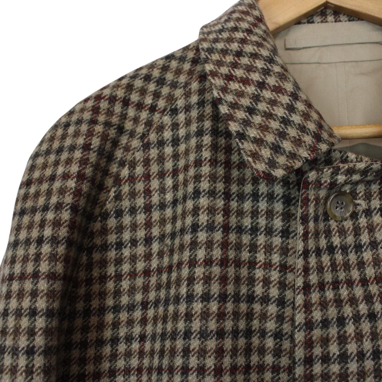 Vintage 90s Burberry Tan and Brown Cotton and Wool Reversible Trench Coat