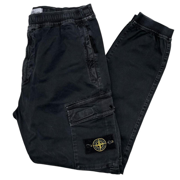 Stone Island AW 2021 Black RE-T Fit Cargo Trousers