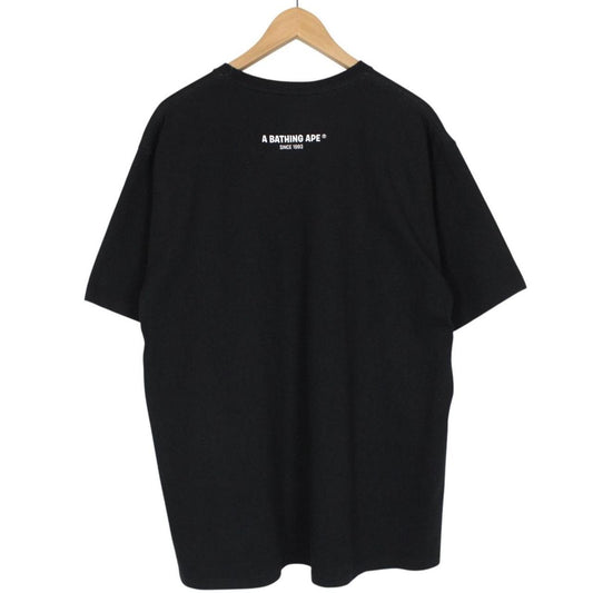 Bape Black and Multicoloured Multi Logo Graphic Short Sleeve T-Shirt