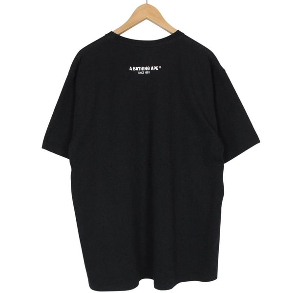 Bape Black and Multicoloured Multi Logo Graphic Short Sleeve T-Shirt