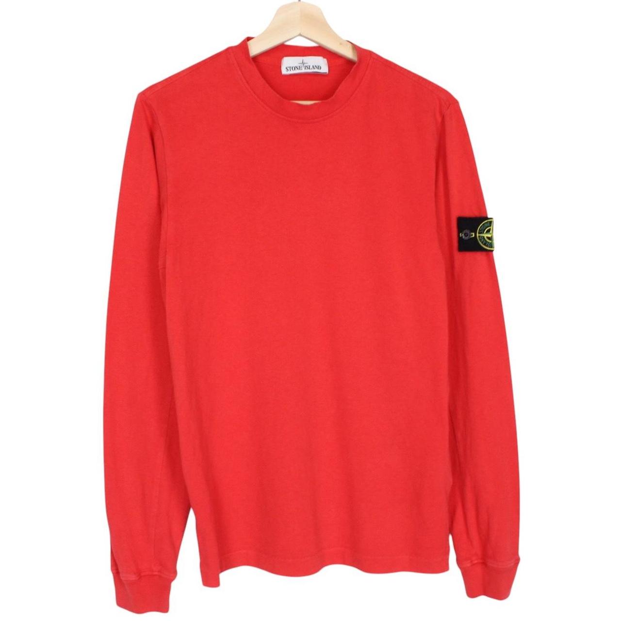 Stone Island SS 2016 Red Long Sleeve Cotton T-Shirt