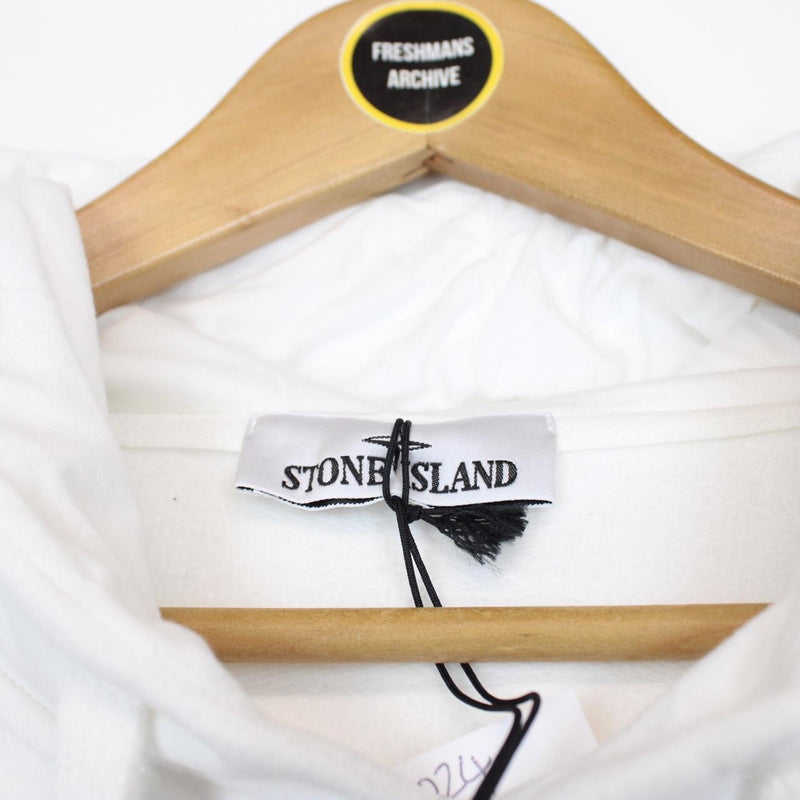 Stone Island AW 2024 White Heavyweight Hoodie Jumper