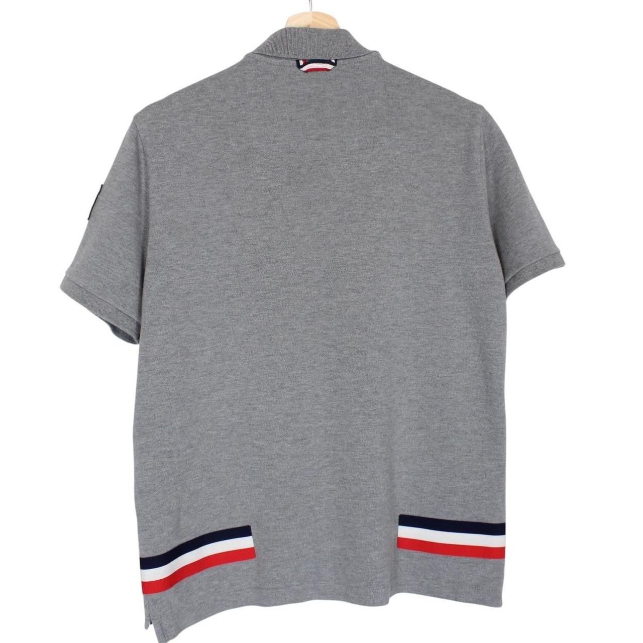 Moncler Gamme Bleu Grey Short Sleeve Cotton Polo Shirt
