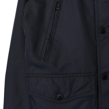 Burberry London Navy Blue Nylon Nova Check Multi Pocket Jacket