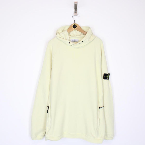 Stone Island AW 2022 Yellow Cotton Hoodie Jumper